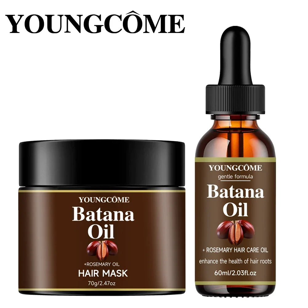 Batana & Rosemary Oil Hair Mask & Serum Set | 2-Piece Duo