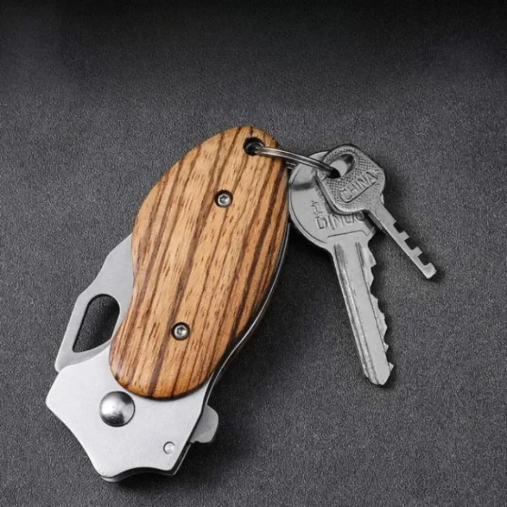 Mini Folding Pocket Knife – Stainless Steel Camping Keychain Blade