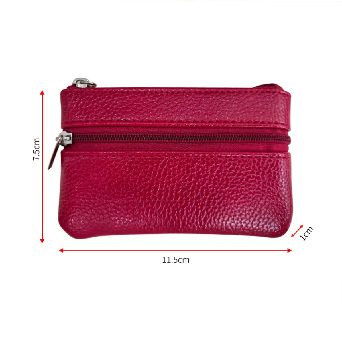 Women's PU Leather Coin Purse | Compact Zip Wallet with Loop