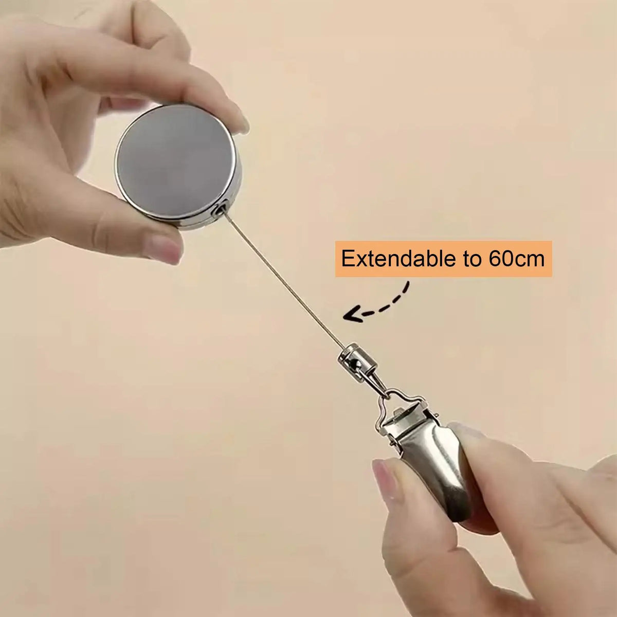 Retractable Metal Towel Clip | Adhesive Wall Mount Holder