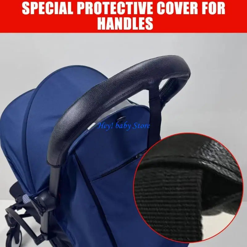 Universal Stroller Handle Cover | Anti-Slip PU Leather Grip