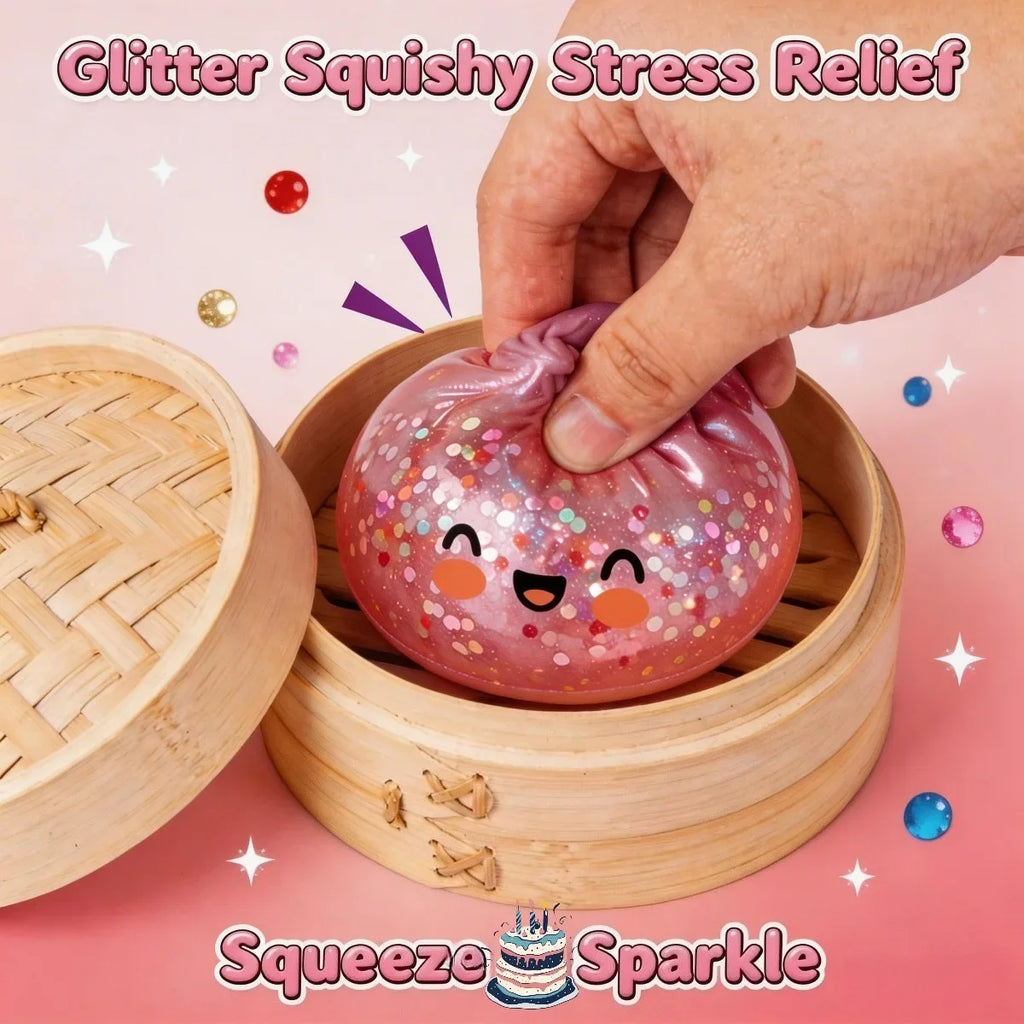 Colorful Crystal Squishy Bun Toy – Slow Rising Kawaii Gift