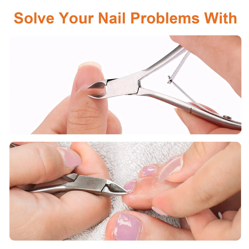 3 Packs Stainless Steel Cuticle Nippers Trimmer Professional Nail