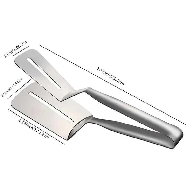 1 Stainless Steel Steak Clips Multifunctional Spatula Double-sided