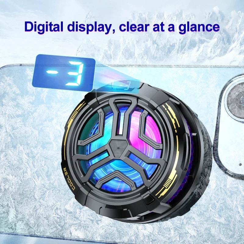 Magnetic Absorption Cooling Fan Mobile Phone Cooler Three-gear