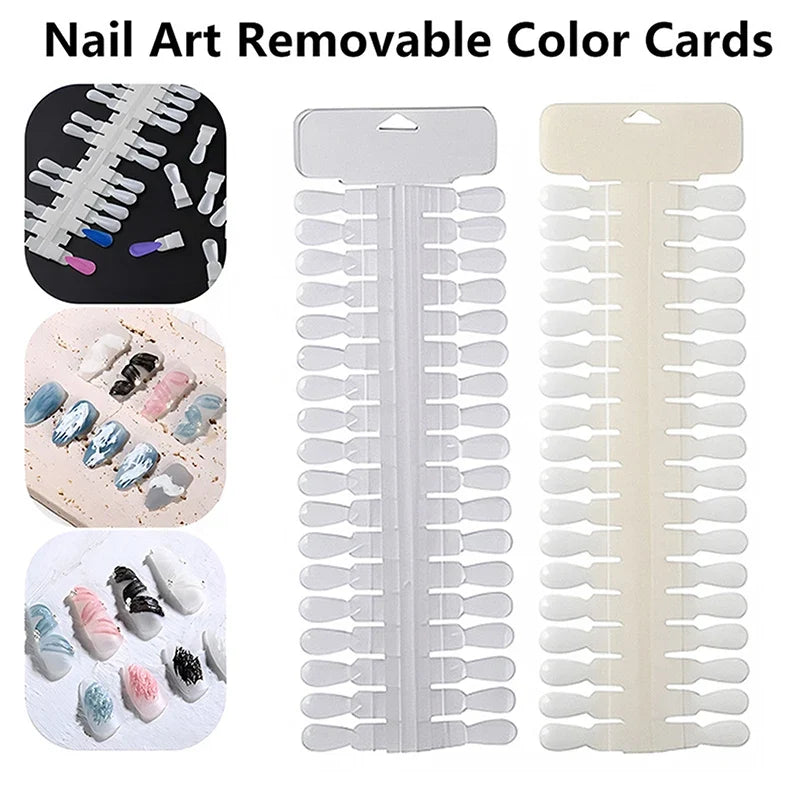 36-Piece Teardrop Nail Tips Display Rack | Gel Polish Practice