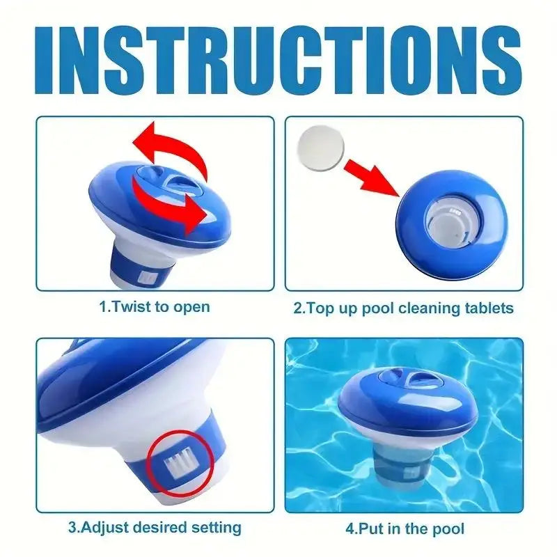 5-Inch Floating Pool Chlorine Dispenser – Adjustable & Leak-Proof