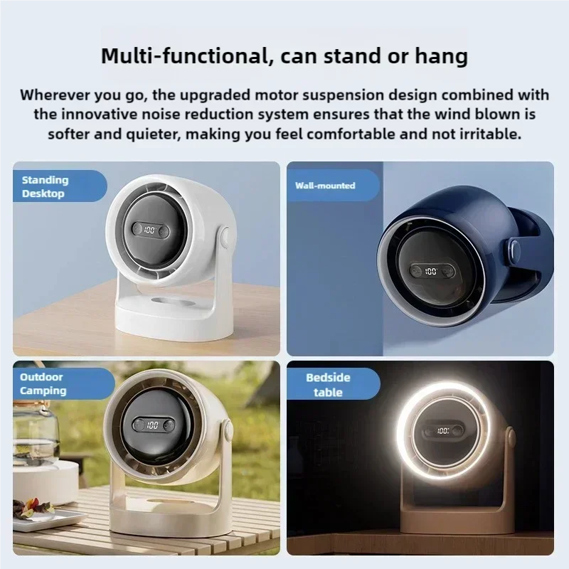 URGGU Bladeless USB Camping Fan 10000mAh & LED Lights