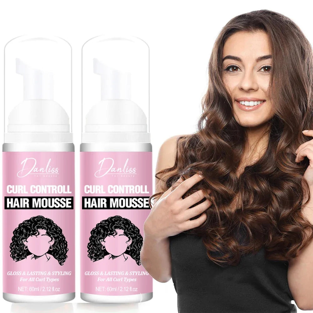 Curl Defining Mousse – Anti-Frizz Bouncy Curl Enhancer 60ml