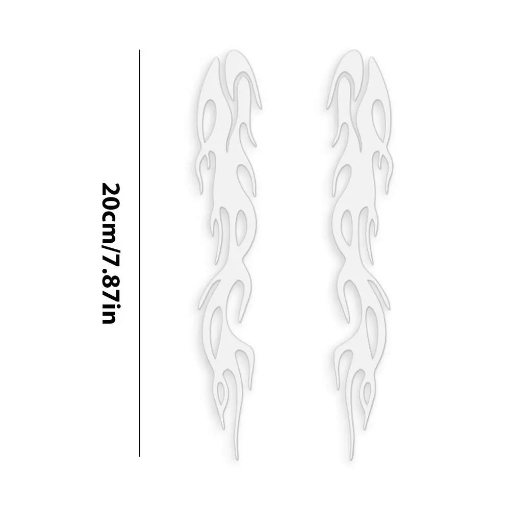 Reflective Flame Motorcycle Stickers – Waterproof PVC Decals