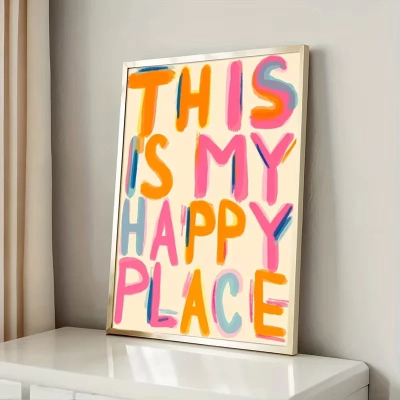 "This Is My Happy Place" Canvas Wall Art Print | Home Decor