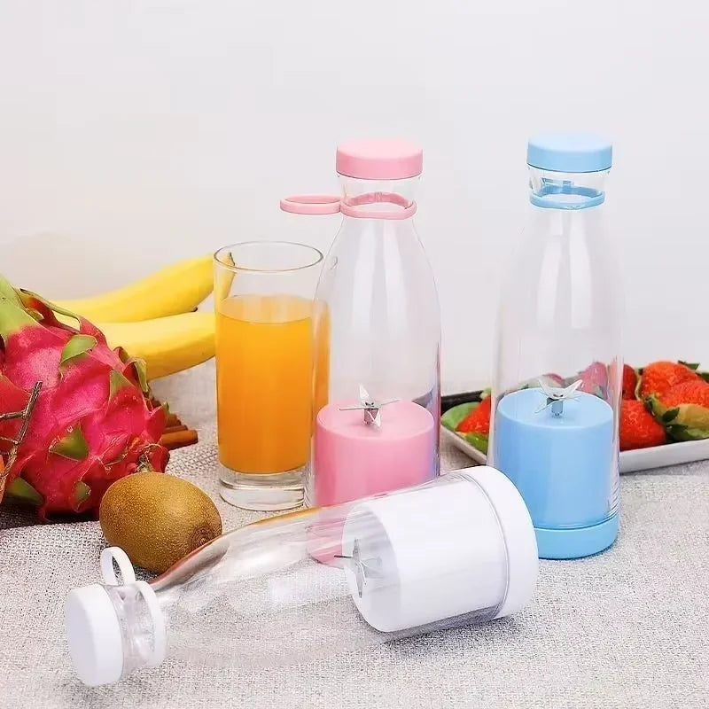 Electric Juicer Mini Wine Bottle Blender Fruit Mixers 6 Blades