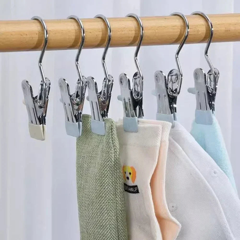 Stainless Steel Anti-Slip Clothes Hangers & Sock Clips