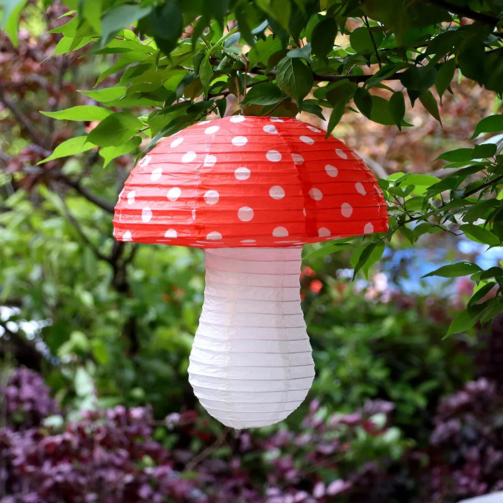 Hanging Lamp Large Mushroom Shaped Paper Lanterns Baby Shower Wedding
