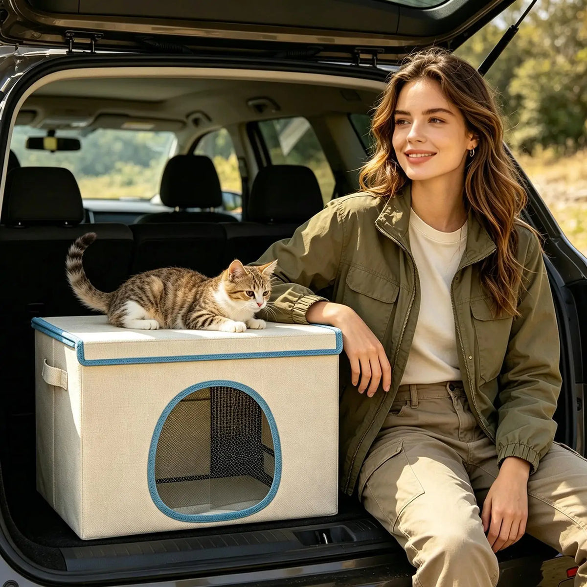 Cooling Cat House & Dog Nest with 6 Ice Packs | Indoor & Outdoor