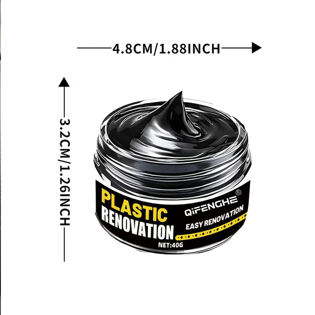 Glossy Black Paste for Car Trim & Interior – Anti-Fade, 40g