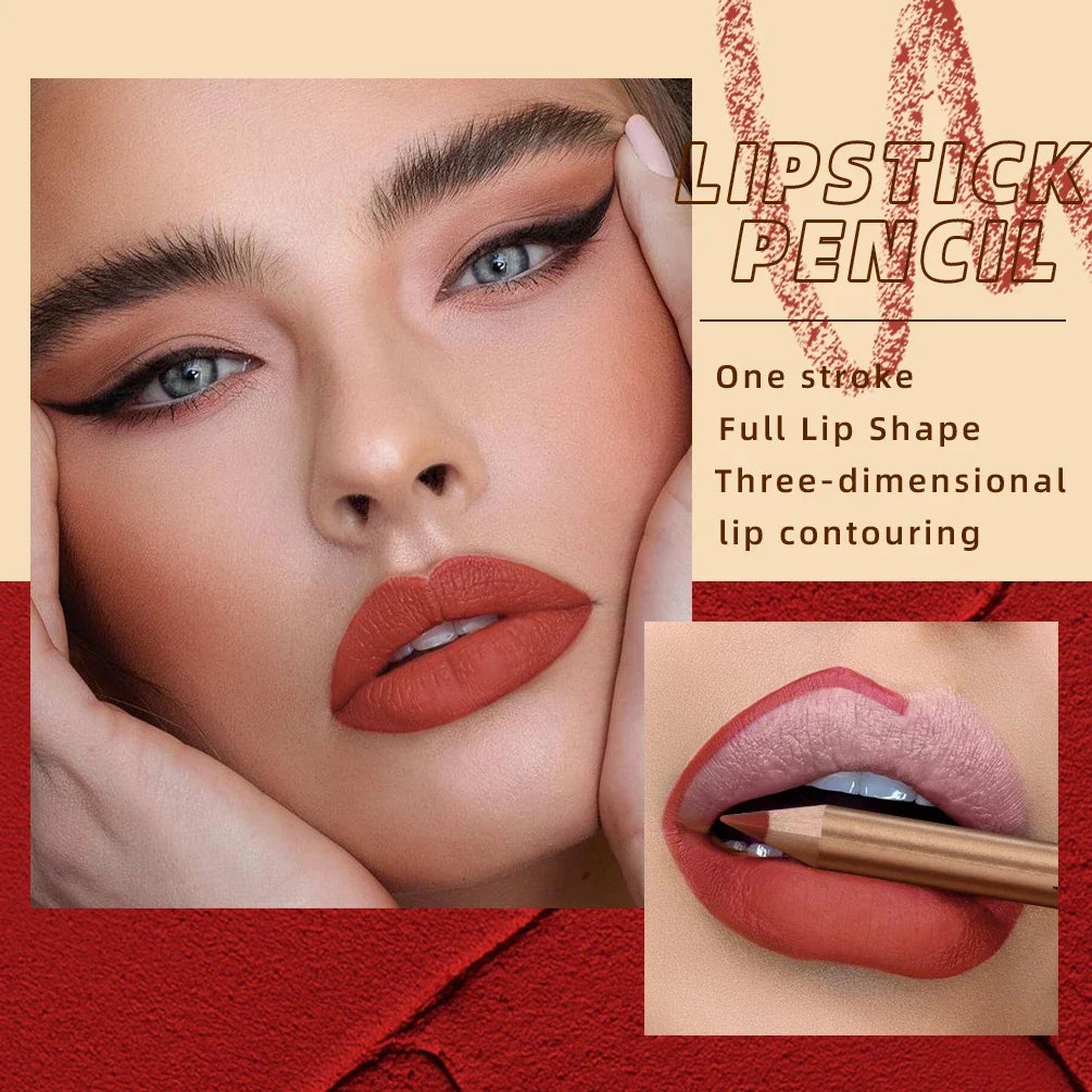 QiBest 12-Color Matte Waterproof Lip Liner Pencil Set