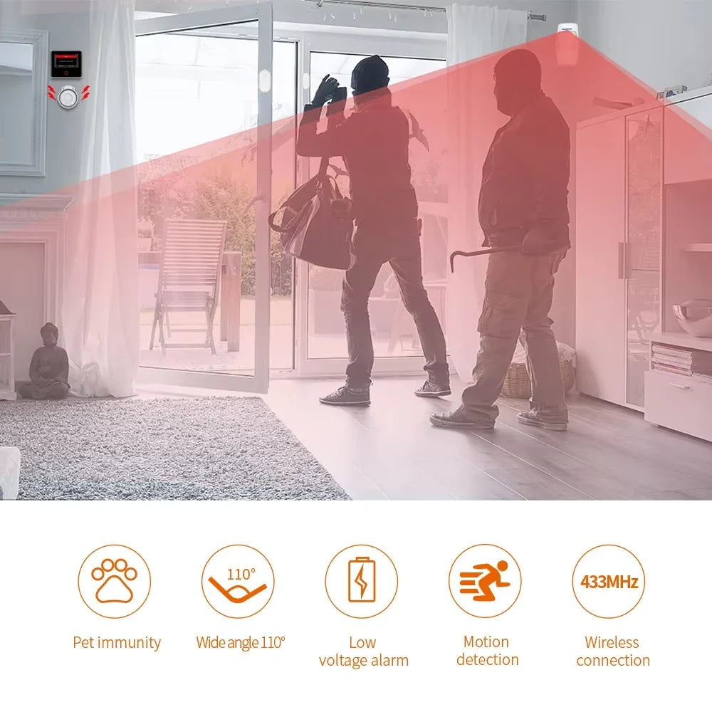Staniot PIR Motion Sensor | 433MHz Wireless Smart Home Detector