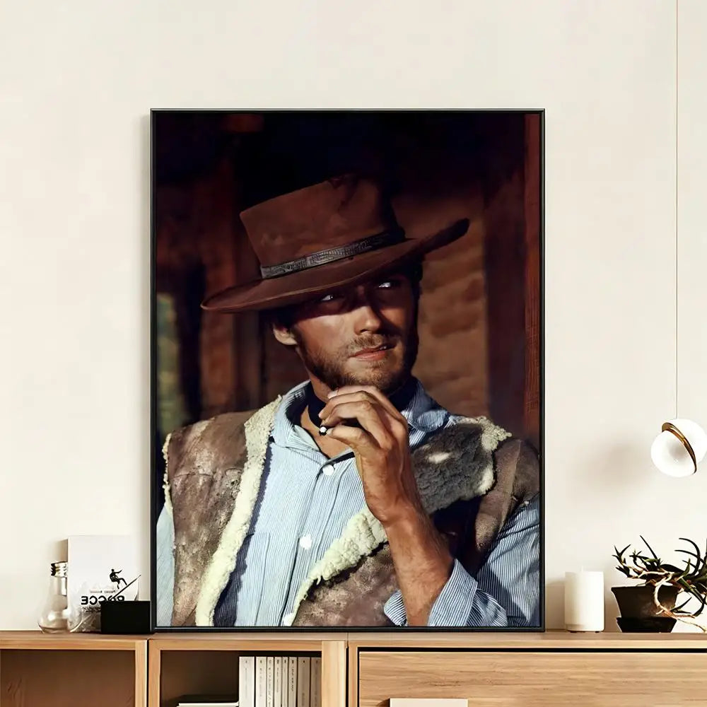 Clint Eastwood HD Art Poster – Waterproof Sticky Wall Decor