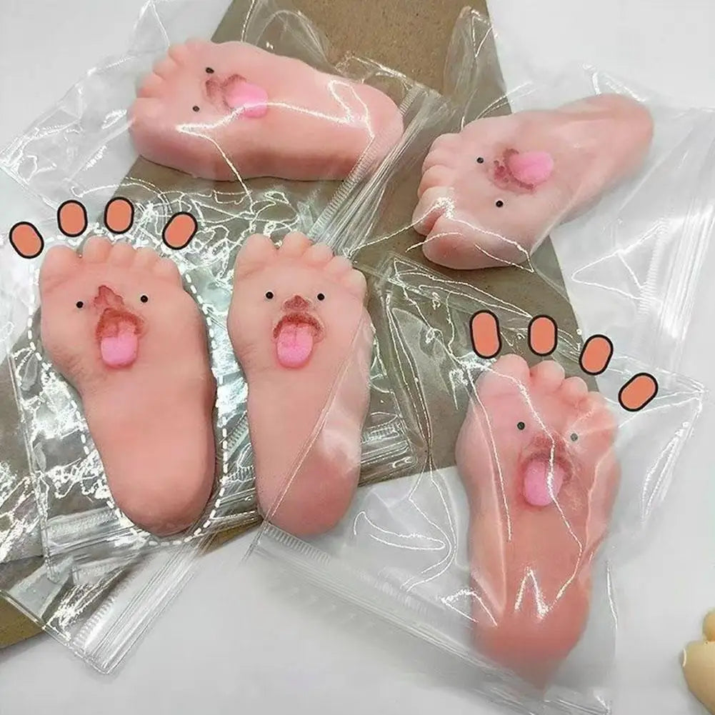 Tongue Sticking Out Big Feet Toy Novel Soft Pinching Kid