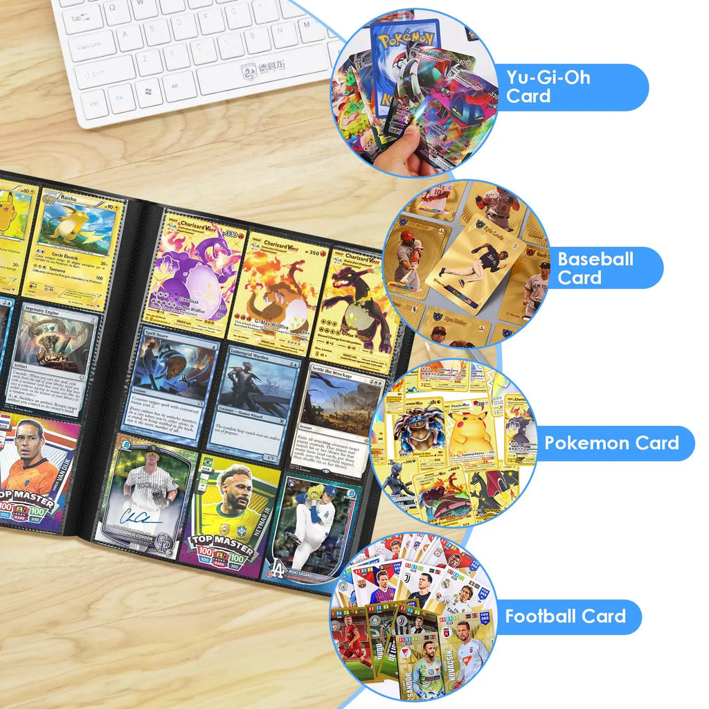 9-Pocket Trading Card Binder – 360-Card Side-Loading Album