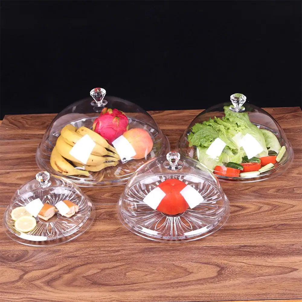 Round Plastic Cake Dome Cover – Dust-Proof Food Display Lid