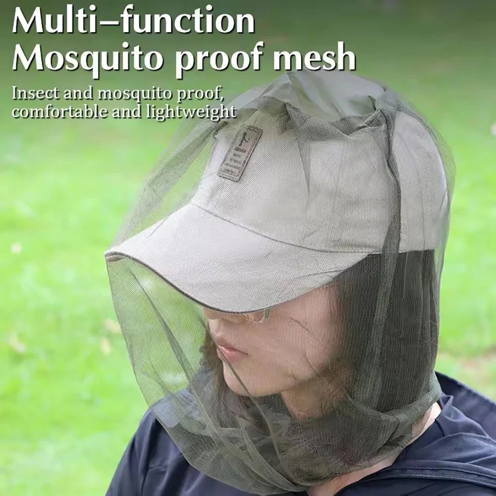 Mosquito Head Net Hat – Bug Face Shield for Camping & Hiking