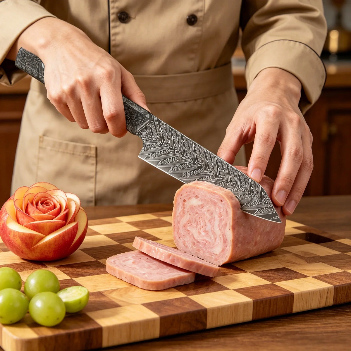 Damascus Steel Meat Cleaver & Chef Knife – Multipurpose Kitchen