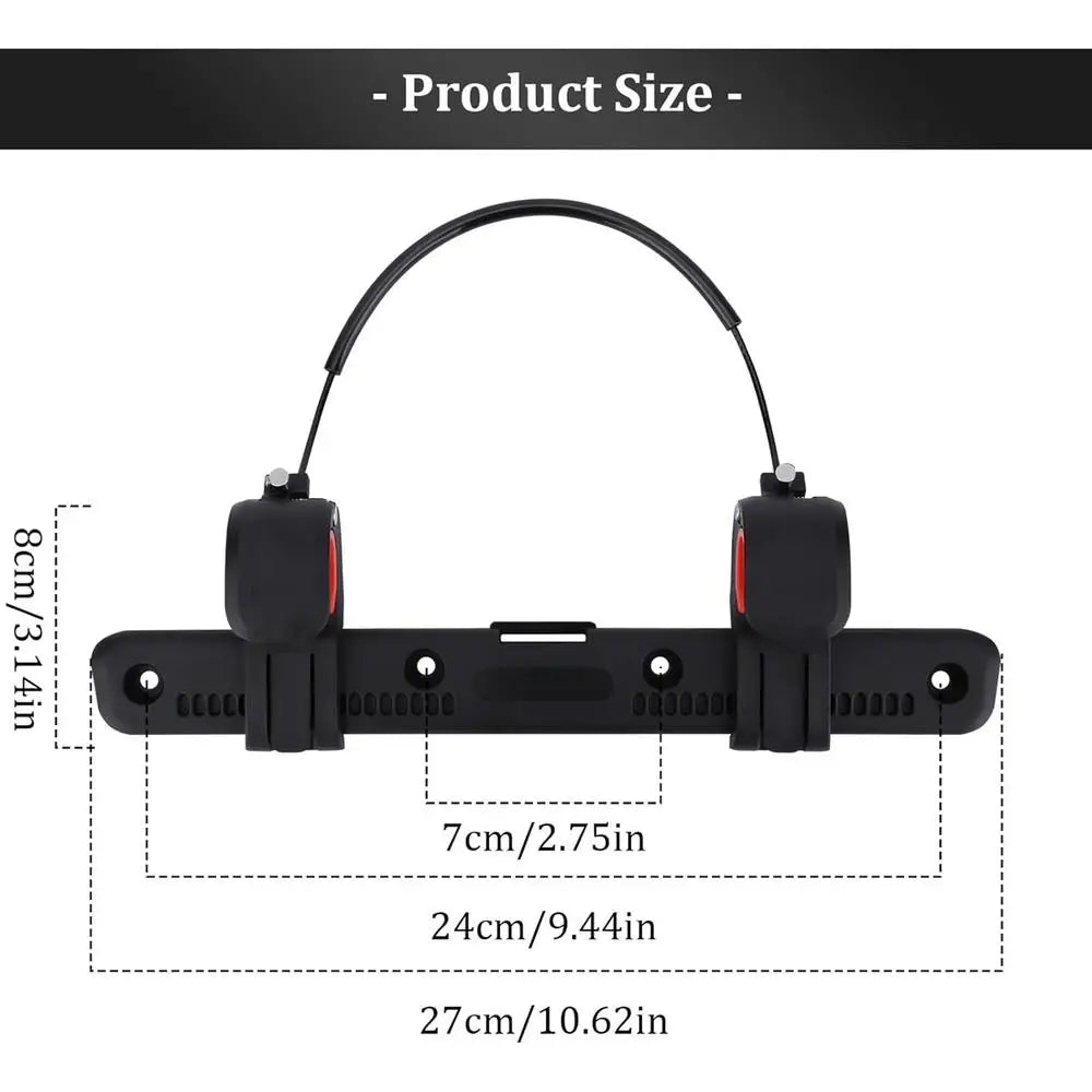 Bike & Motorcycle Pannier Rack Side Bag Buckle – Nylon Black