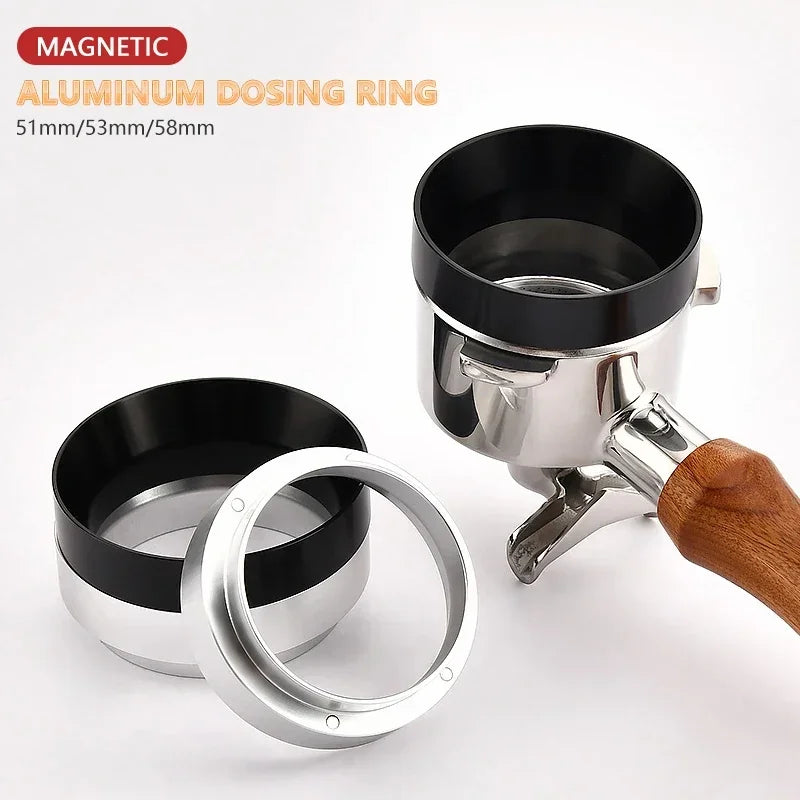 Aluminum Magnetic Espresso Dosing Ring – 51mm 53mm 58mm