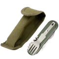 7-in-1 Folding Camping Cutlery Set – Stainless Steel Utensils