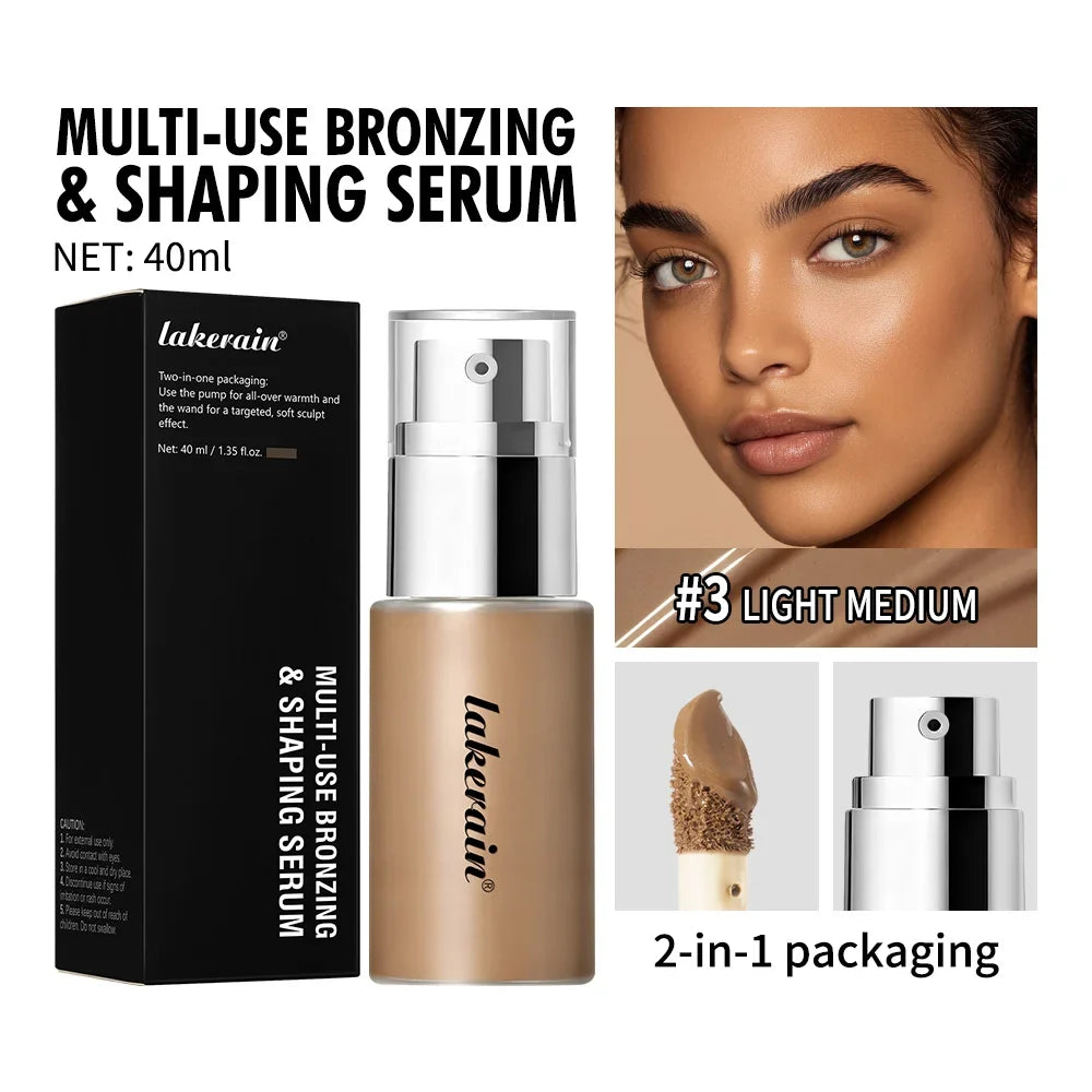 Lakerain Bronzing Foundation Serum | Contour & Brighten Skin