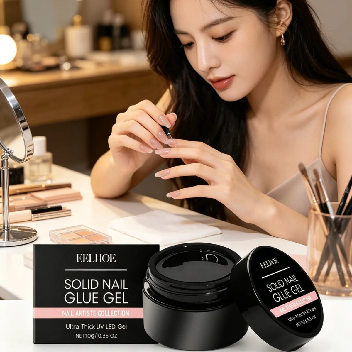 EELHOE Solid Nail Glue Gel – Strong Adhesion & Quick Drying