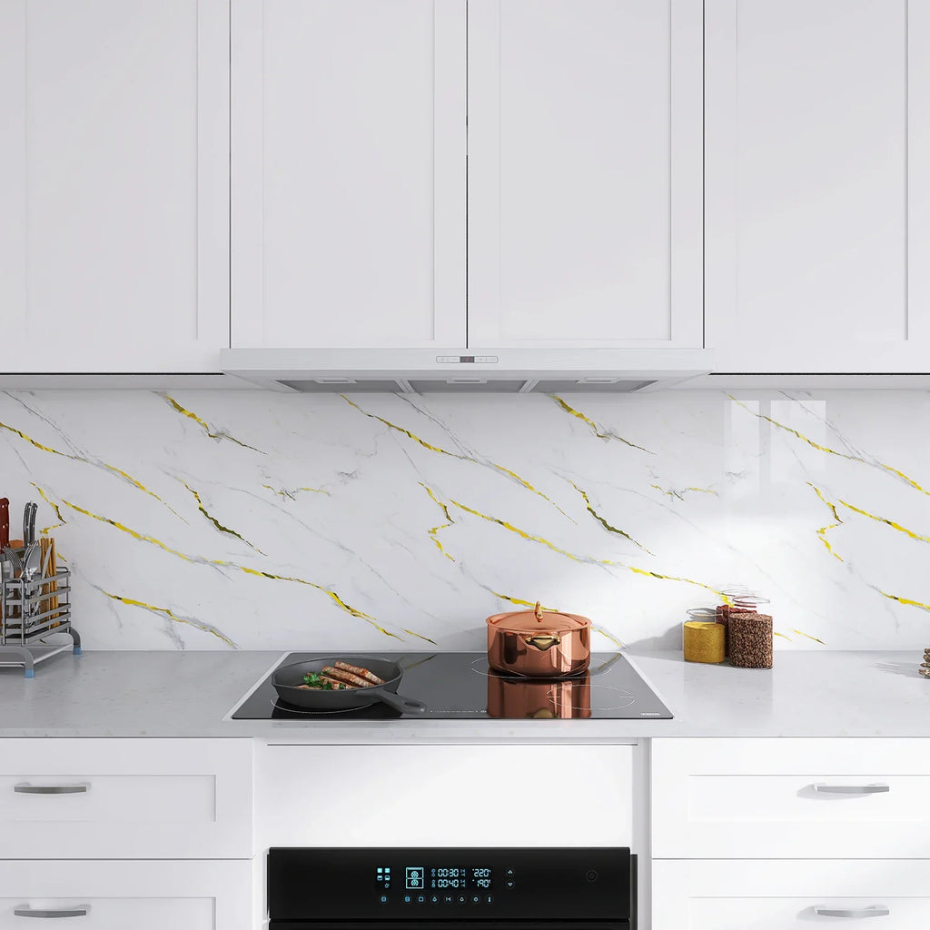 Marble Self-Adhesive Wall Sticker – Waterproof PVC Kitchen