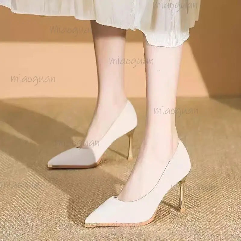 Women's 11CM Pointed Toe French High Heel Pumps | Office Shoes