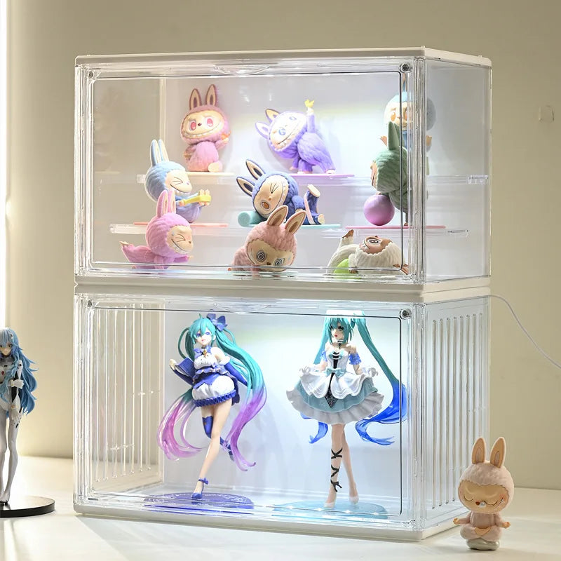LED Illuminated Acrylic Display Box for Collectible Figures
