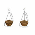 8/10 Inch Metal Hanging Basket with Coconut Liner | Garden Planter