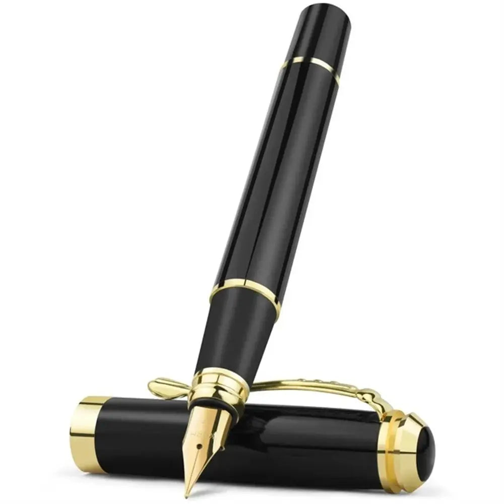0.38mm Fine Nib Calligraphy Fountain Pen | Gold Trim Gift