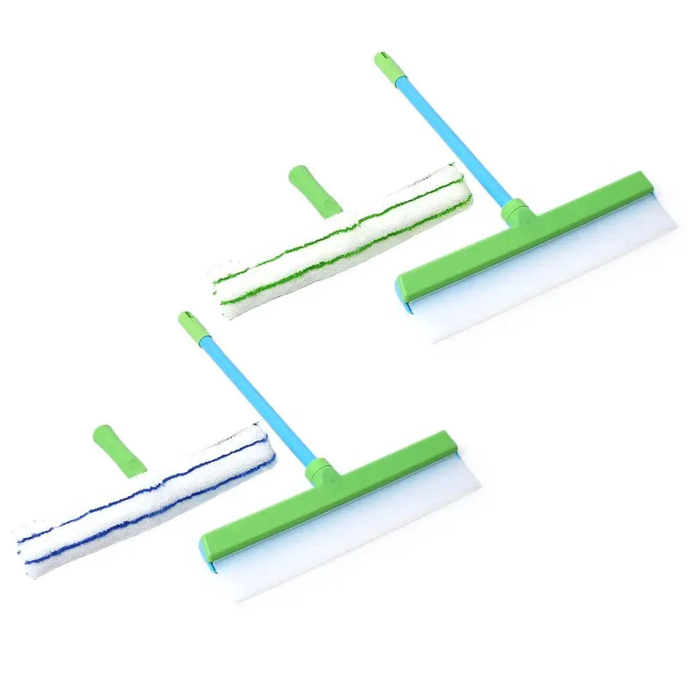 Car Silicone Squeegee & Microfiber Scrubber Cleaning Kit