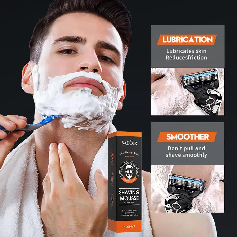 Sadoer Men's Shaving Cream – Aloe Vera & Vitamin E, 60ml
