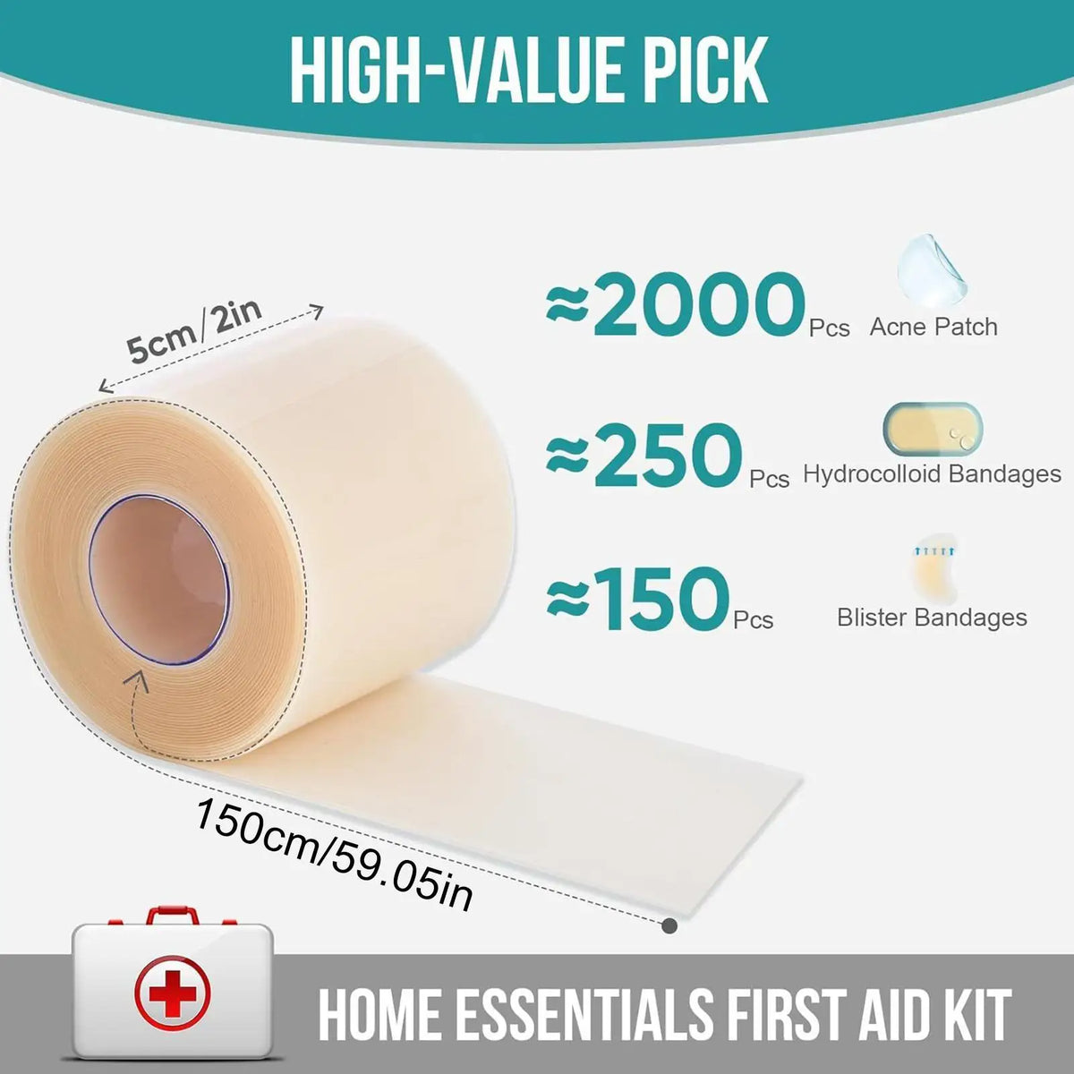 Hydrocolloid Roll – Waterproof Pimple & Blister Patch Tape
