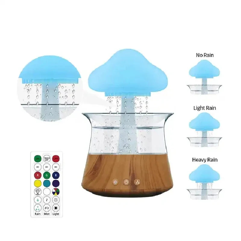 Ultrasonic Essential Oil Diffuser & Humidifier | Rain Night Light