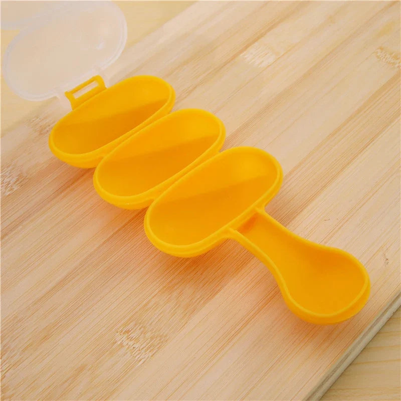 3-Grid Rice Ball Mold with Spoon – DIY Sushi & Bento Maker