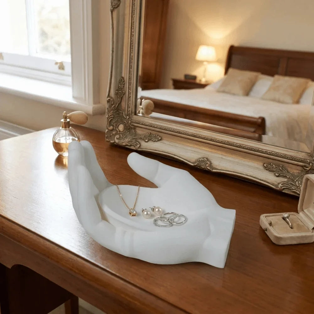 Palm Shaped Jewelry Tray | Minimalist Resin Display Dish
