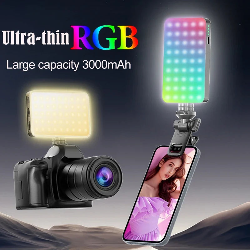 Mobile Phone Full-color RGB Fill Light Led Selfie Video Shooting