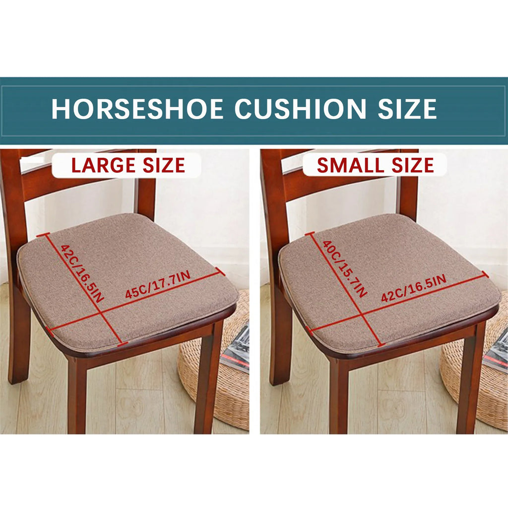 Non-Slip Memory Foam Chair Cushion with Ties | Horseshoe Seat Pad