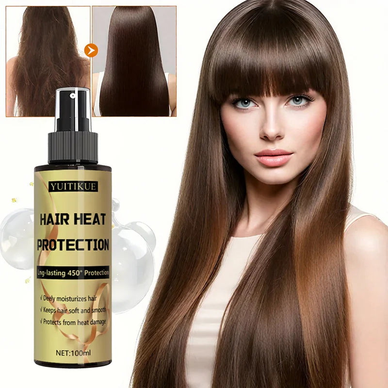 YUITIKUE Silk Care Heat Protection Spray for Curly Hair 100ml