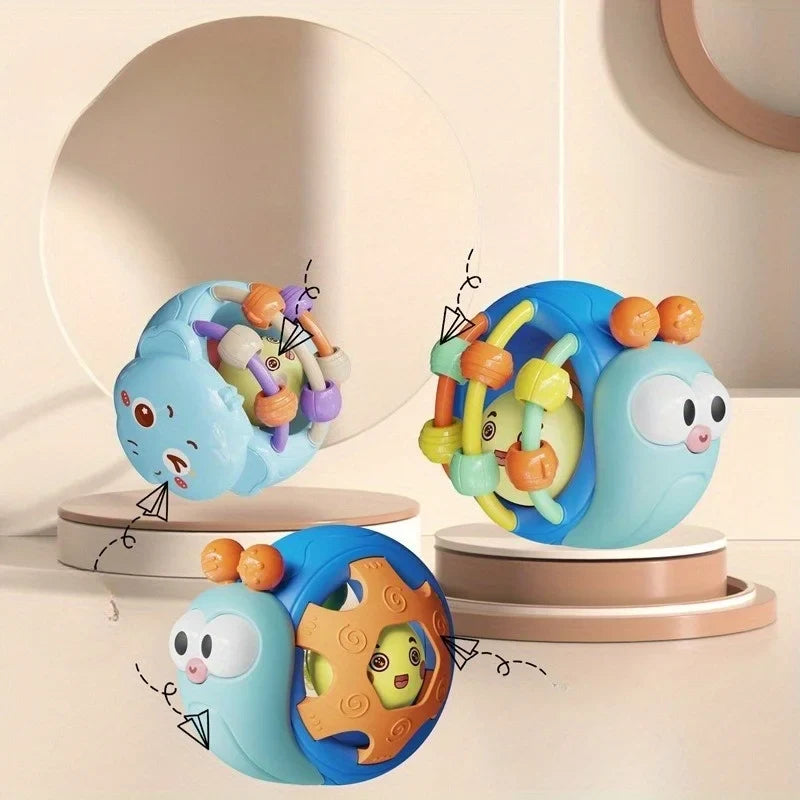 Dutora Baby Snail Rattle Toy – Early Learning Plastic Ball