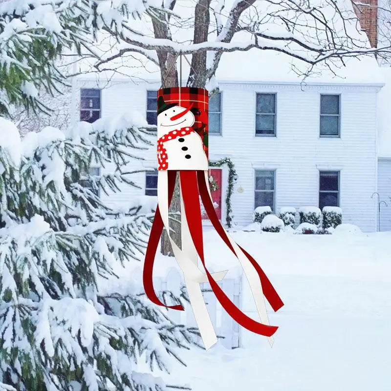 Christmas Wind Tunnel Flags Courtyard Gardens Outdoor Decorative