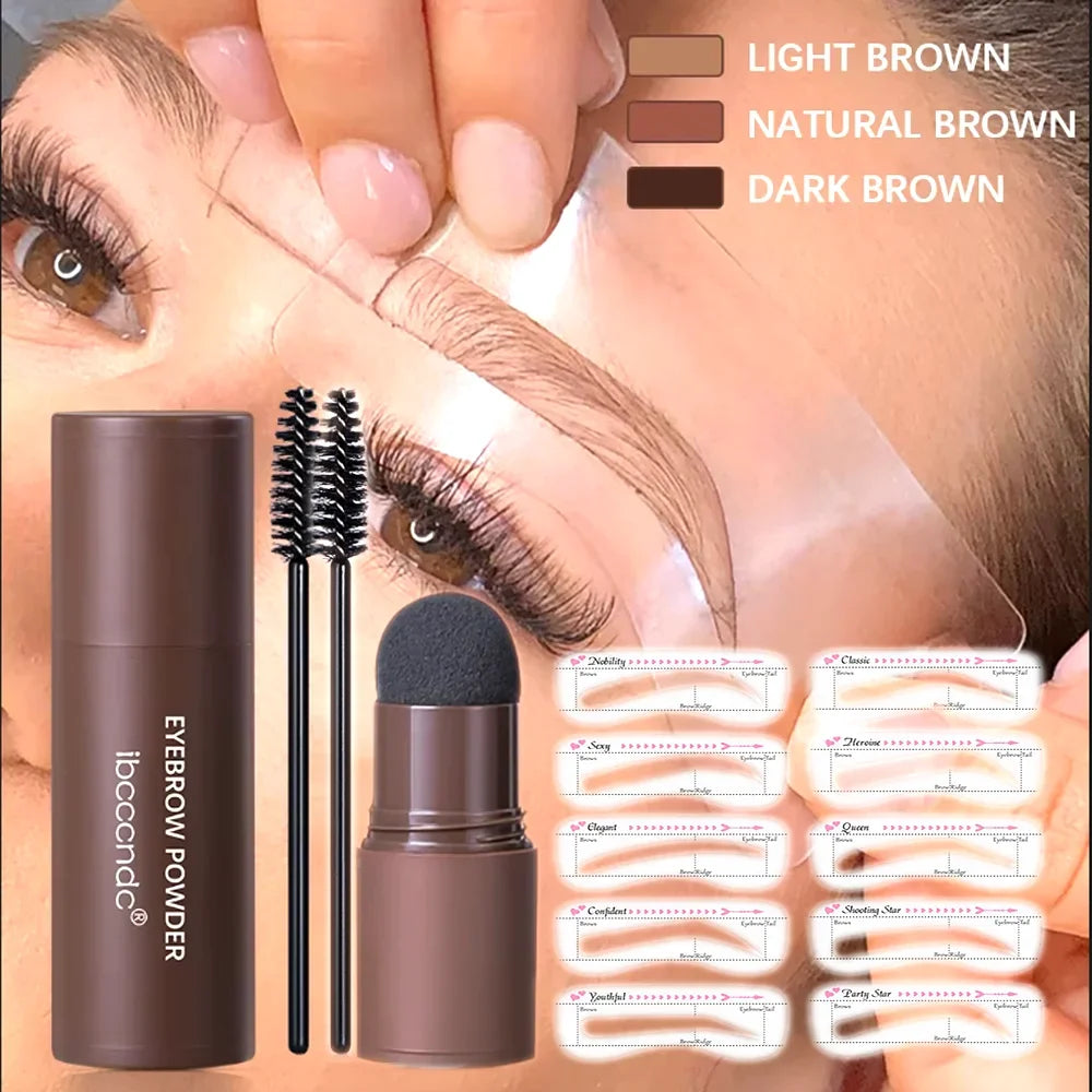 ibcccndc Eyebrow Stamp Kit – Waterproof Brow Shaping 3 Colors